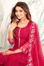 Rani Chanderi Suit Set with Dupatta