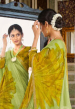 Sharmili Chiffon Multicolor Saree Laxmipati Bansuri