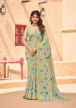 Laxmipati Pista Green Saree
