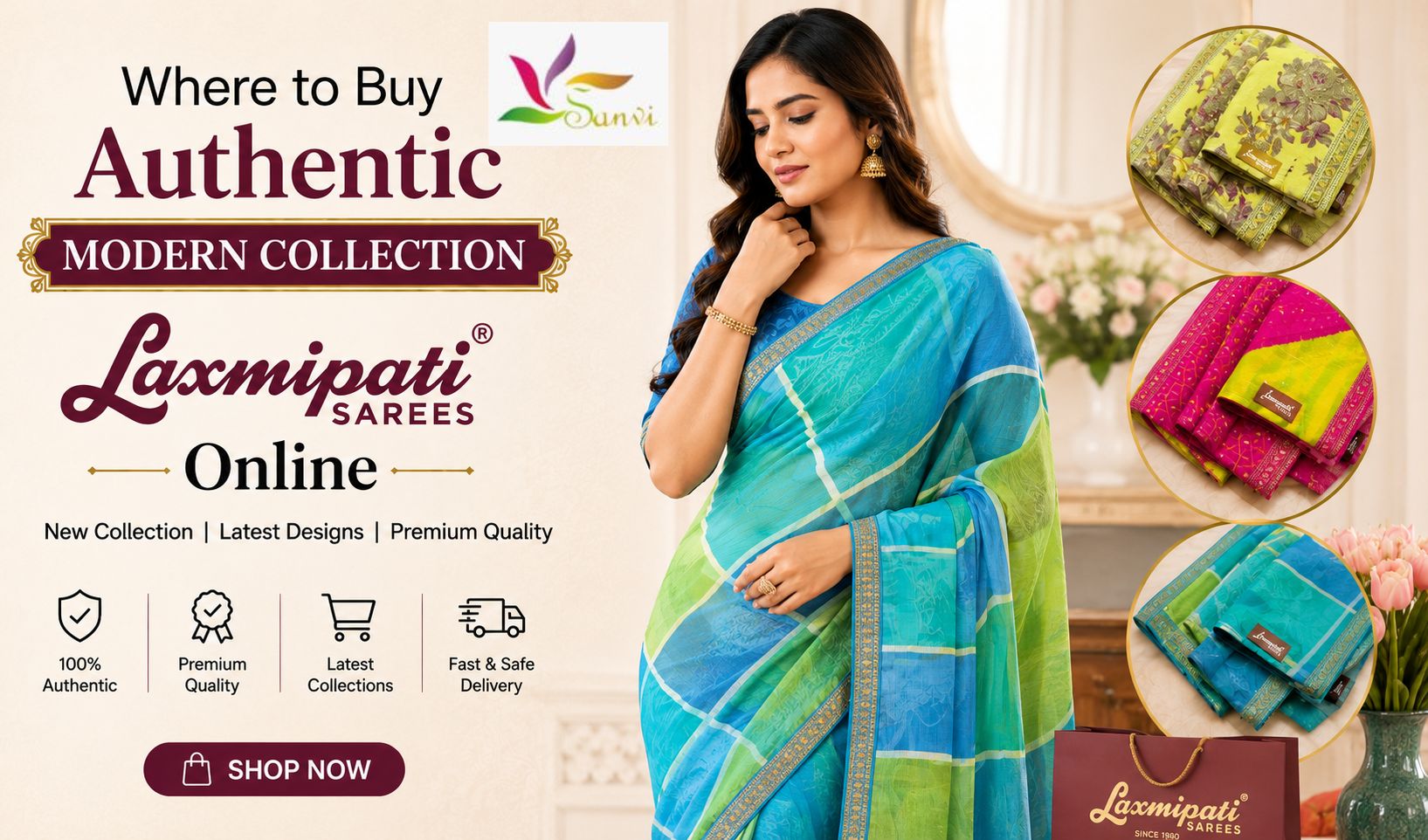 Where to Buy Authentic Modern Collection Laxmipati Sarees Online – Latest New Collection Laxmipati Sarees